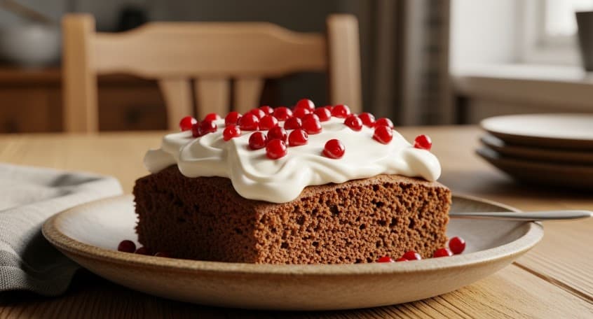 Mjuk pepparkaka med frosting och brynt smör