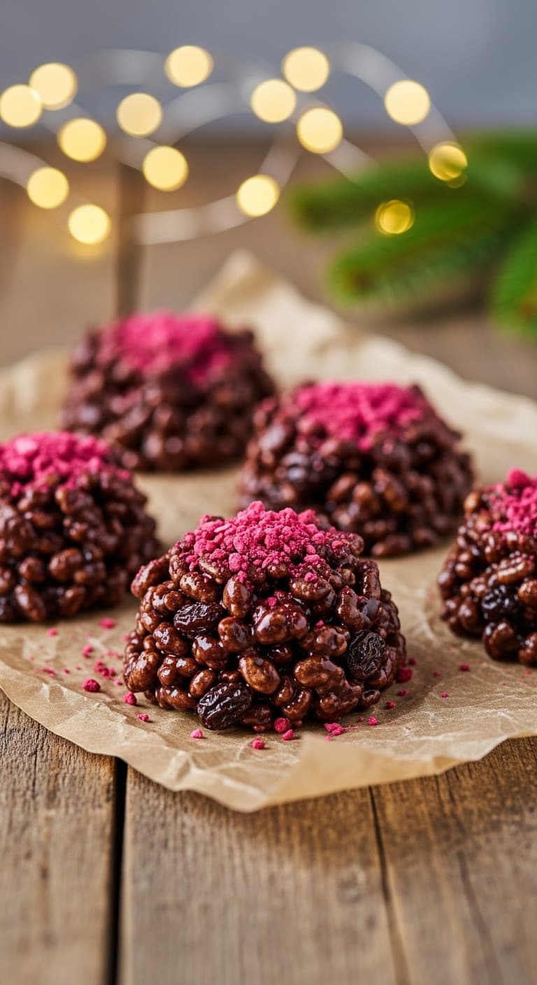 Enkelt Julgodis – Krispig Rischoklad med Hallon