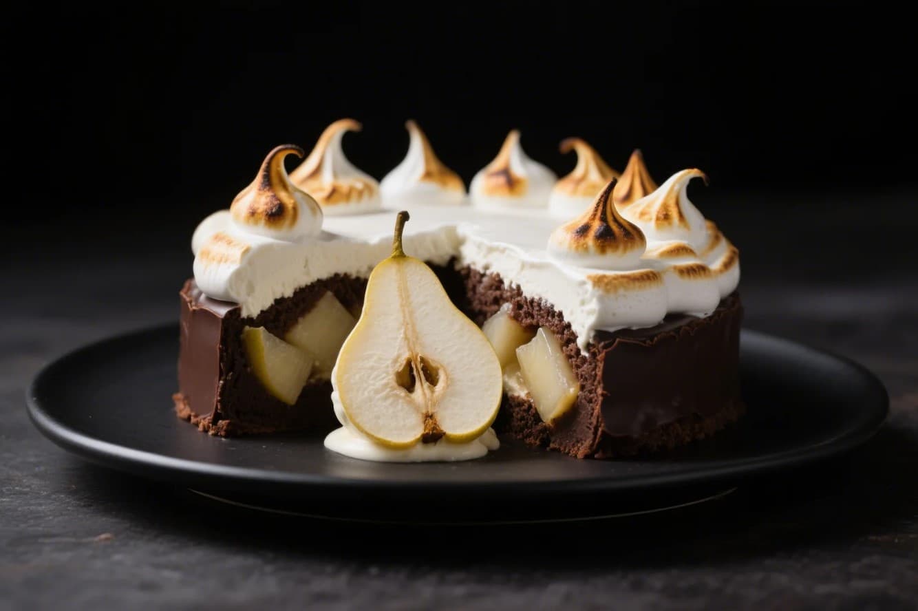 Spektakulär Glace au Four med Päron och Choklad